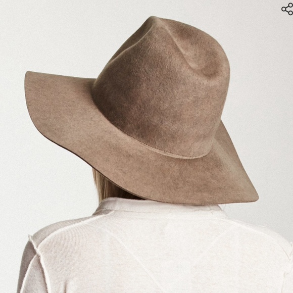 Brixton Wool Felt Aimee Fedora in Brown/Tan Size S/56 CM *Like New* - Picture 2 of 6